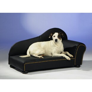 Silvio Design Heimtierottomane in Lederoptik, B 75 x T 39 cm 