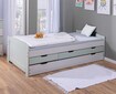 Funktionsbett "Aus eins mach zwei" 90x200 - Hellgrau/Salbeigrün