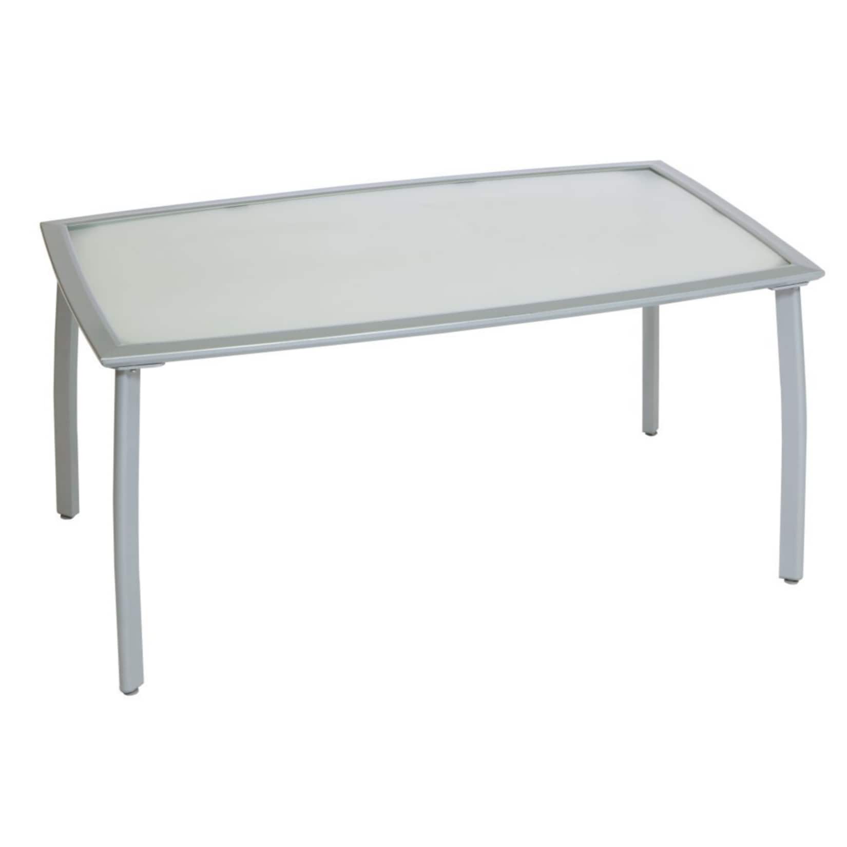Merxx Alu Gartentisch Carrara mit Glasplatte, rechteckig 