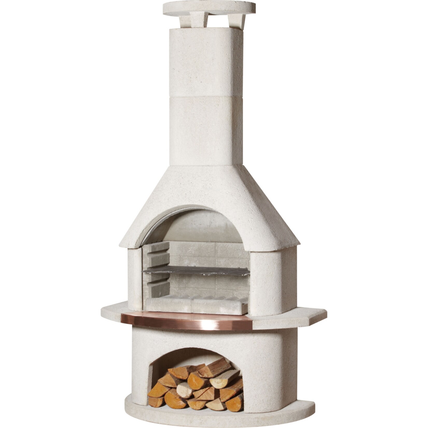 Buschbeck Grillkamin 'Venezia' weiß 110 x 206 x 65 cm