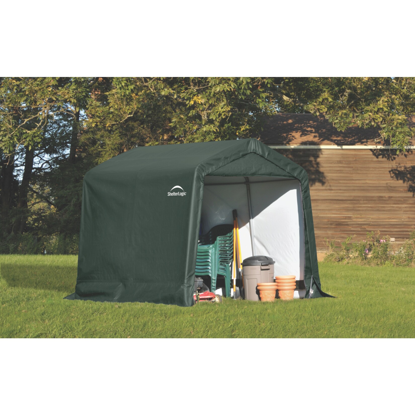 ShelterLogic Gerätehaus 5,76m² Grün