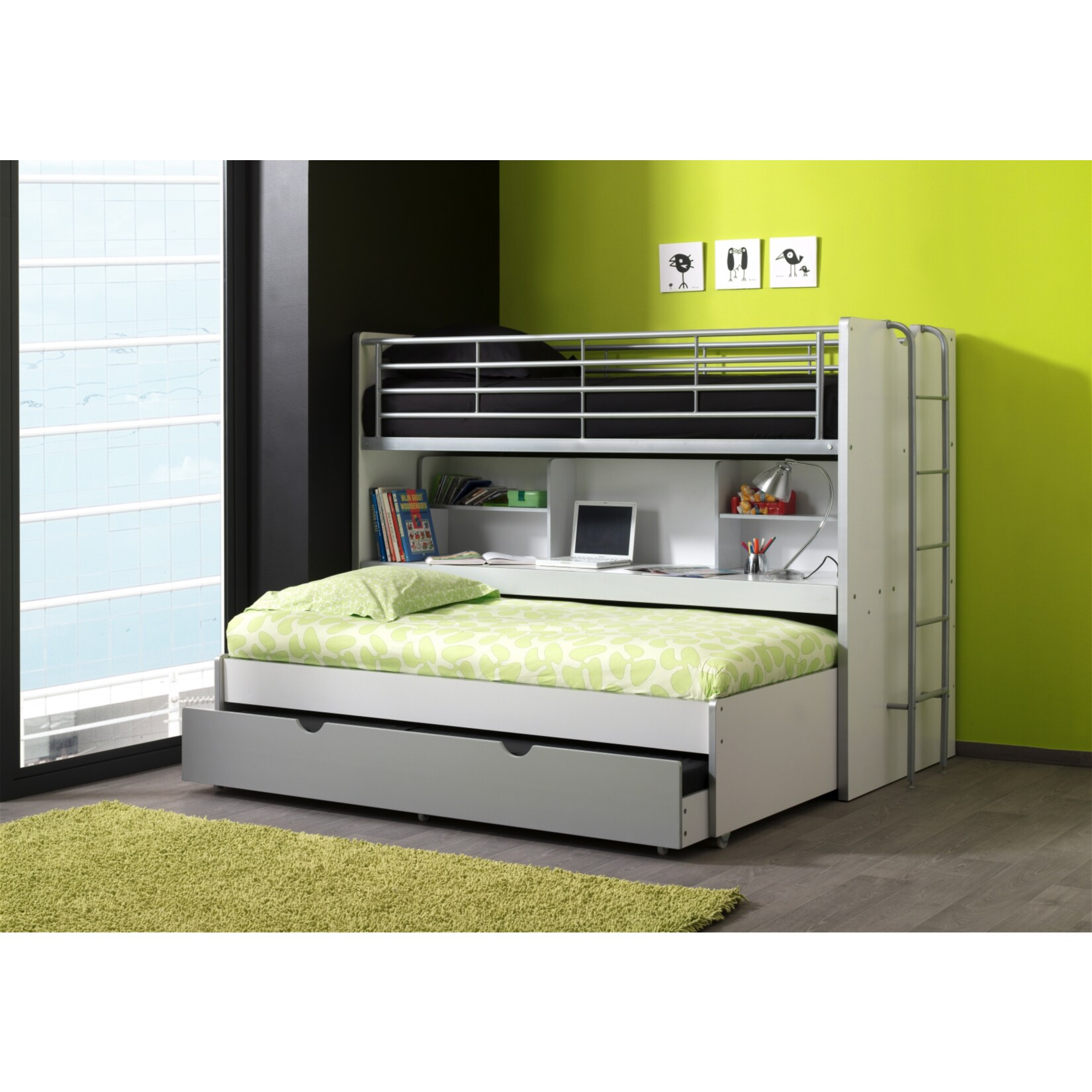 Vipack Hochbett Bonny BONHS80, silber 