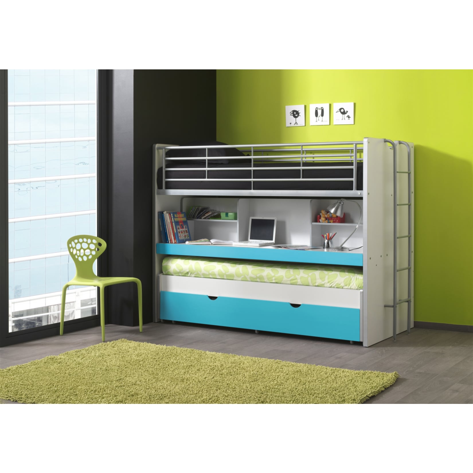 Vipack Hochbett Bonny BONHS80, t&uuml;rkis 