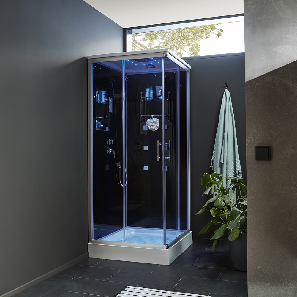 HOME DELUXE Duschkabine WAVE S, 90 x 80 cm 