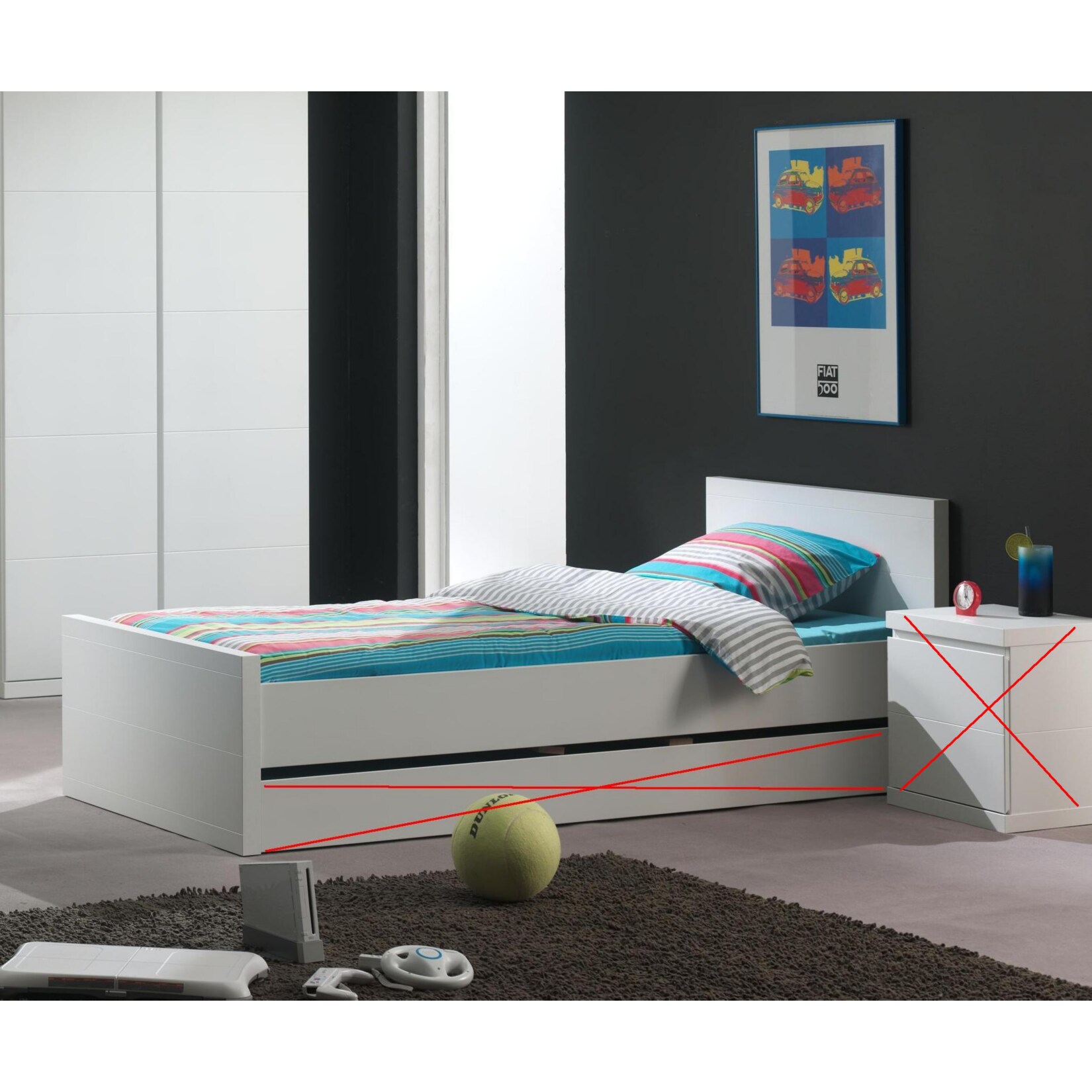 Vipack Einzelbett Lara, 90 x 200 cm 