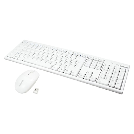 LogiLink ID0104W Tastatur Maus Kombination Funk - weiß 