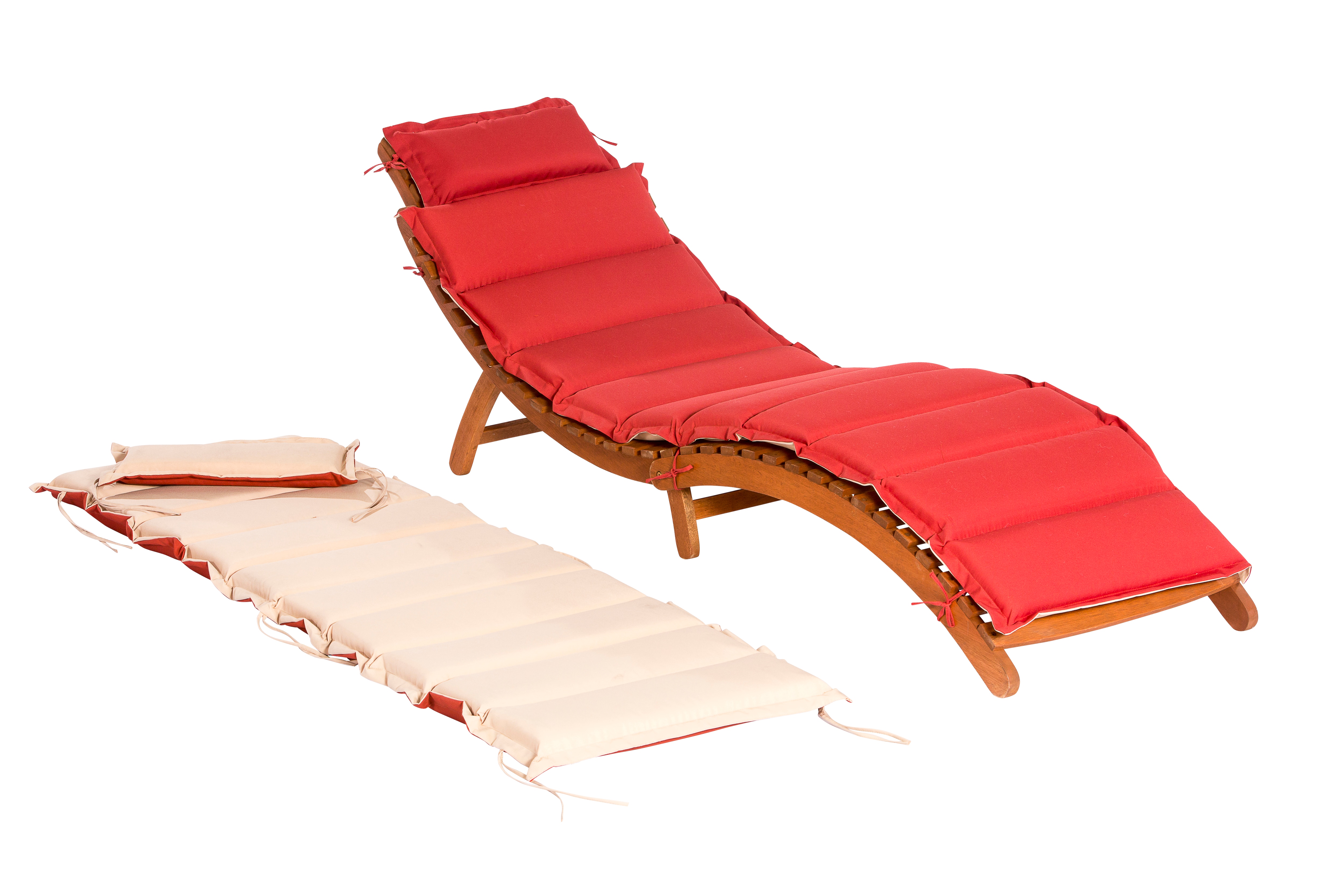 Merxx Gartenliege Ipanema, inkl.Auflage rot/beige 