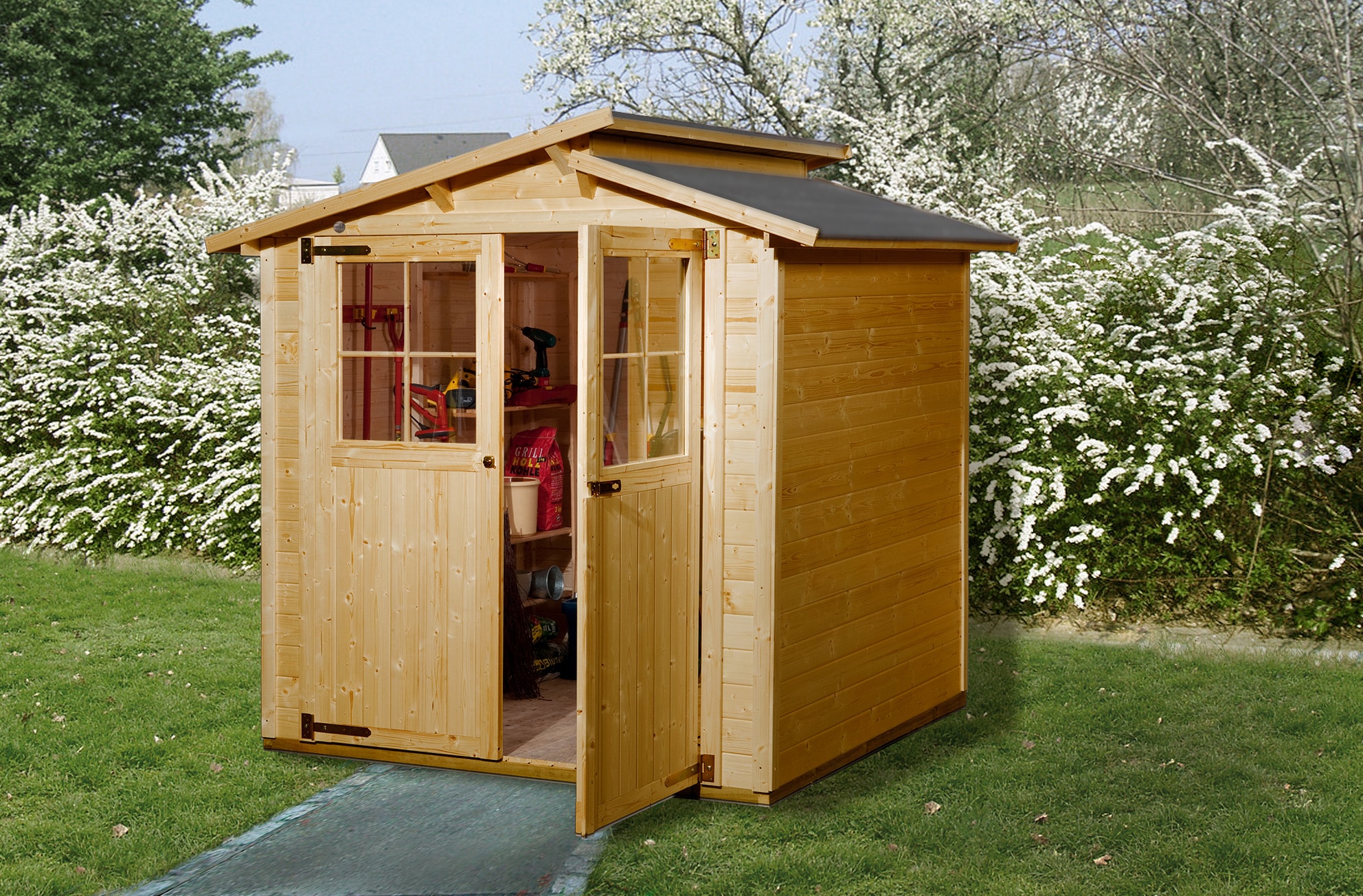 Gartenhaus 323 Gr.2, lasiert, 19 mm 