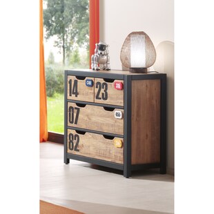 Vipack Kommode 4 Schubladen Alex Kiefer gebürstet 