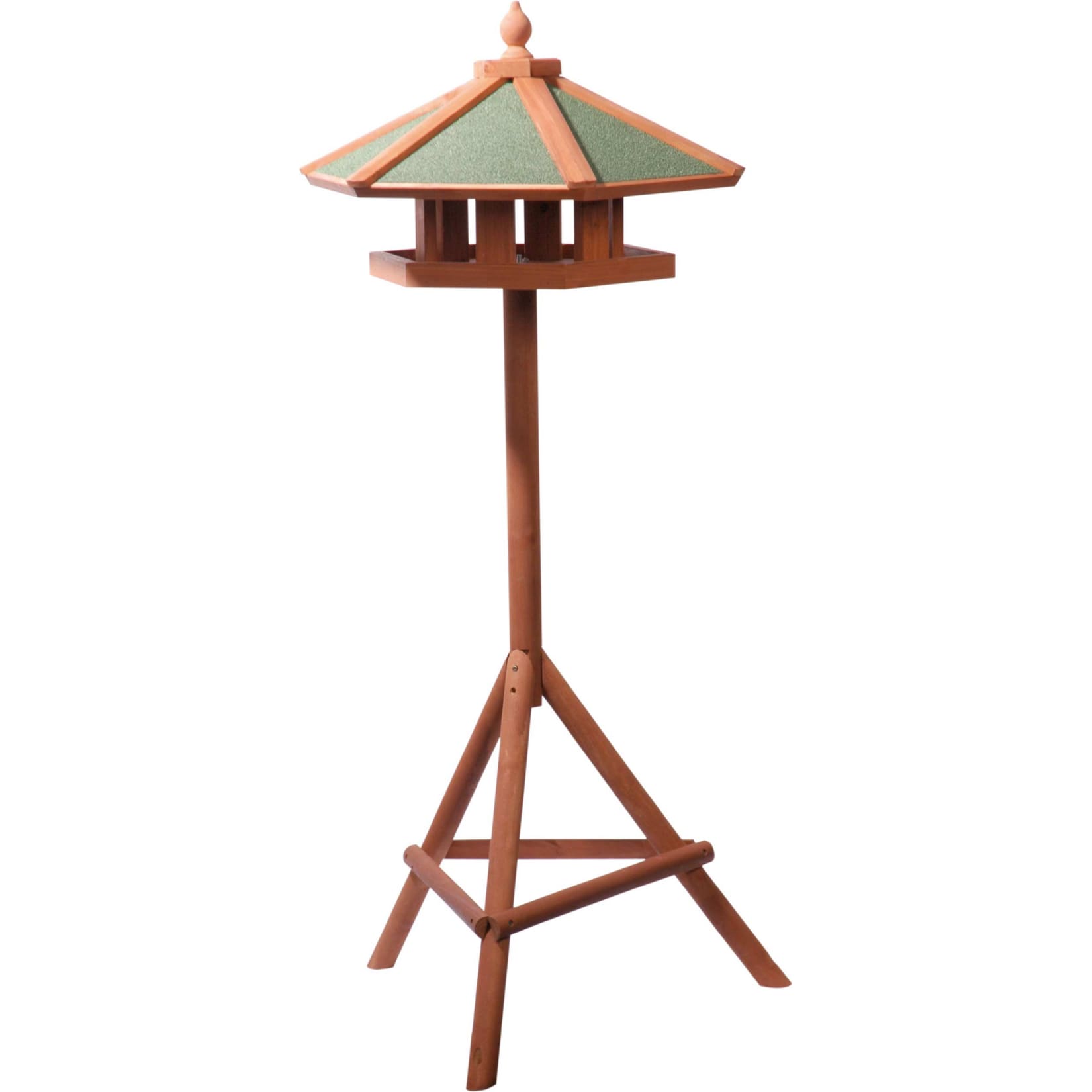 dobar Futterhaus &raquo;Panorama&laquo; mit gr&uuml;nem Bitumendach inkl. St&auml;nder 