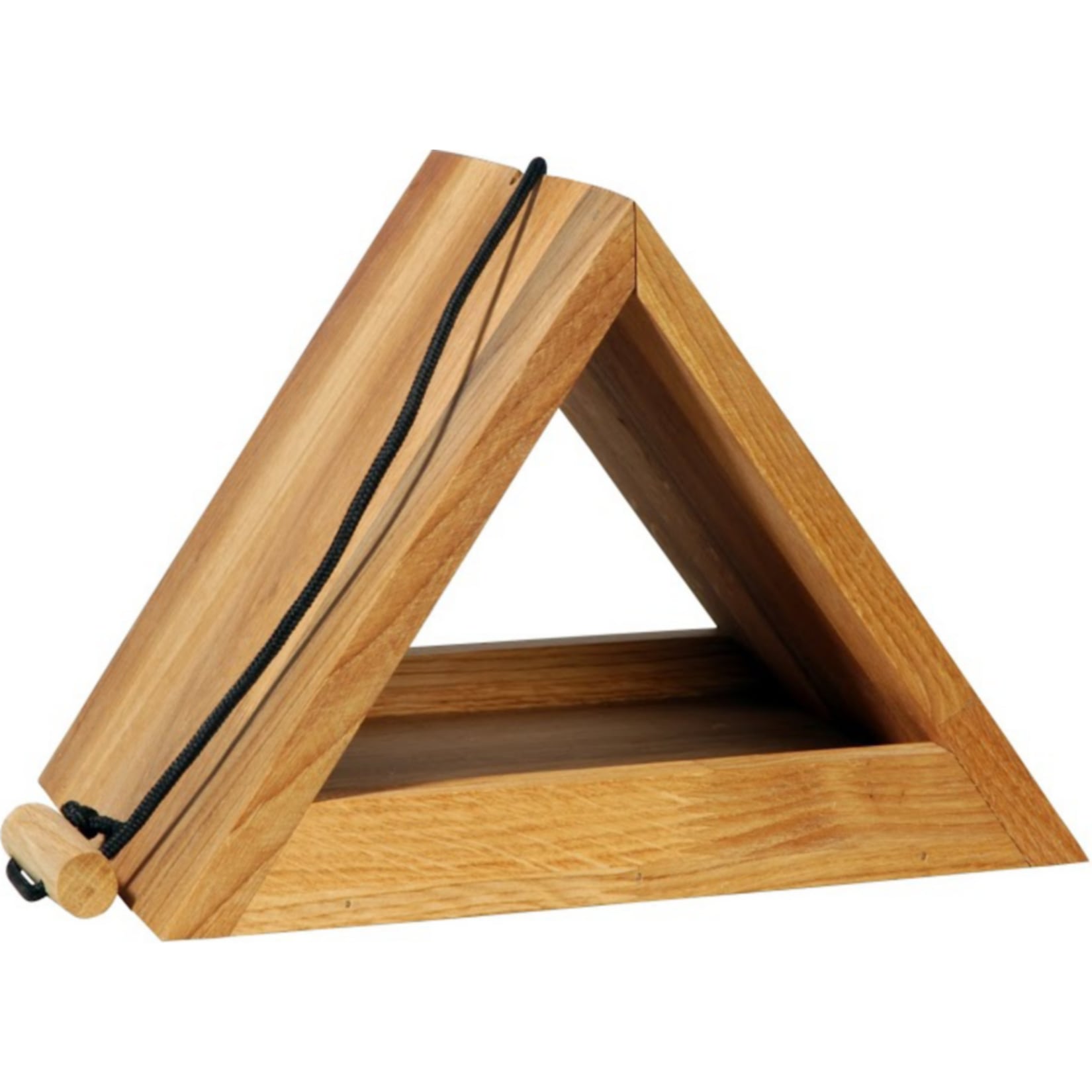 Dreieckiges Futterhaus aus Eiche mit Aufh&auml;ngung 