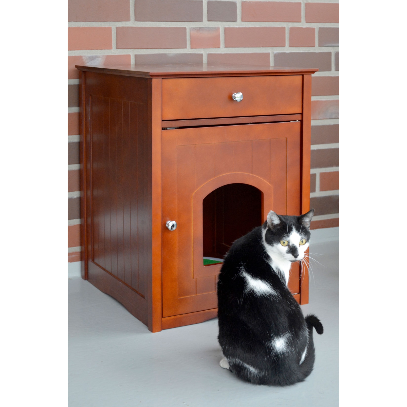 Dobar "Mohrle" Designer-Katzenschrank braun 