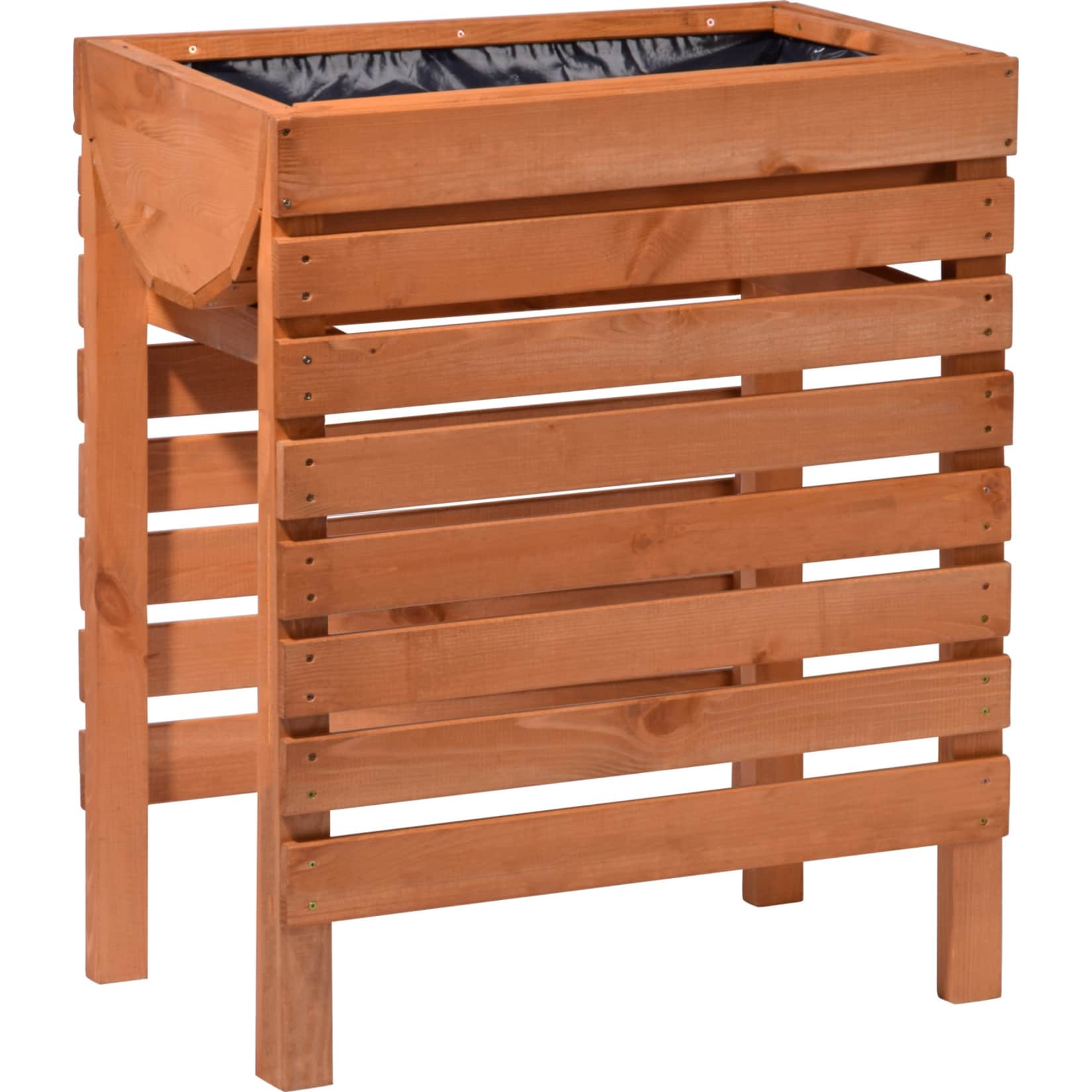 Dobar 58160FSCe Hochbeet inkl. Pflanzfolie, 56 x 36 x 71 cm 