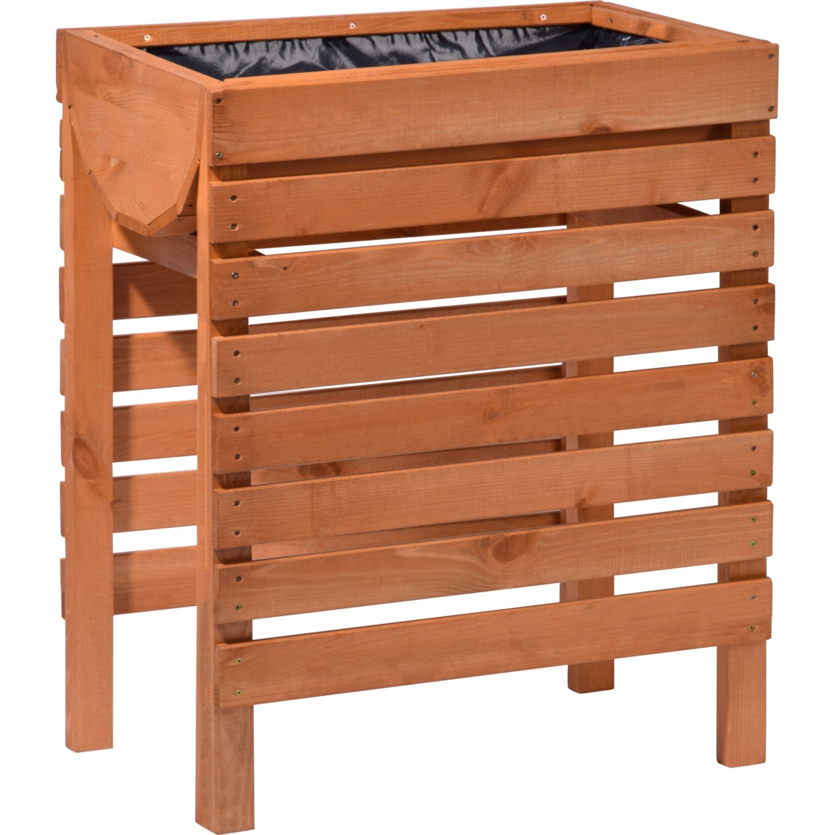 Dobar 58160FSCe Hochbeet inkl. Pflanzfolie, 56 x 36 x 71 cm