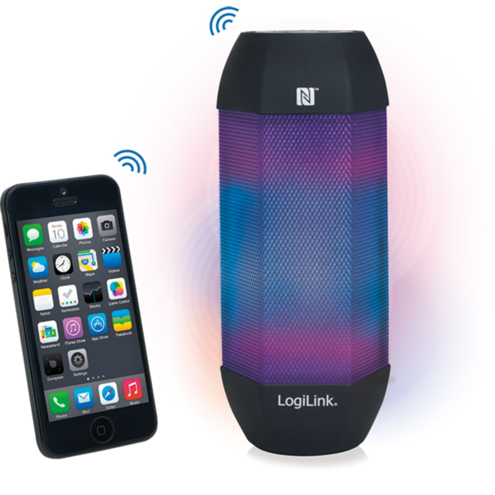 LogiLink SP0048 Luminous Bluetooth Lautsprecher 