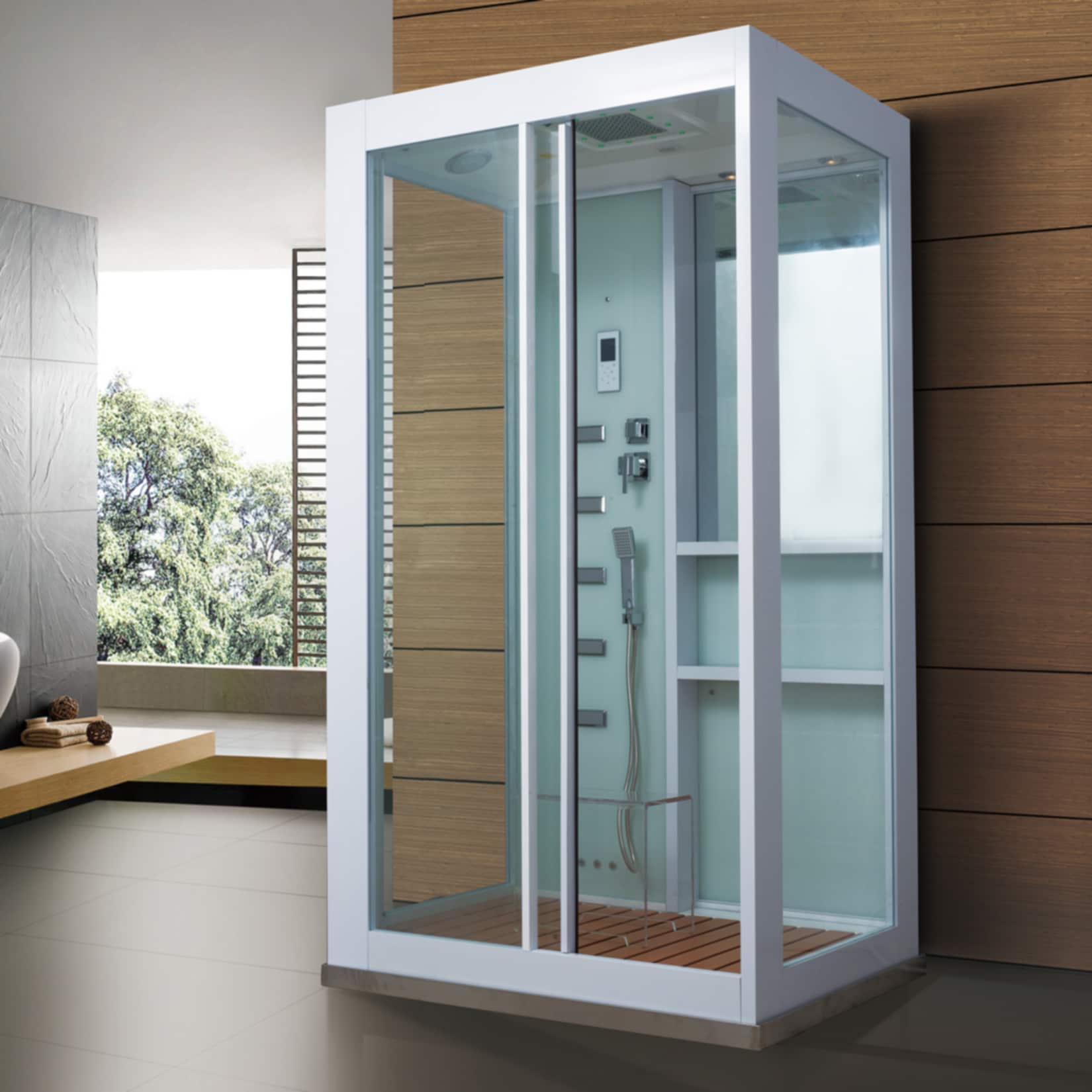 Home Deluxe White Luxory XL Dampfduschkabine 