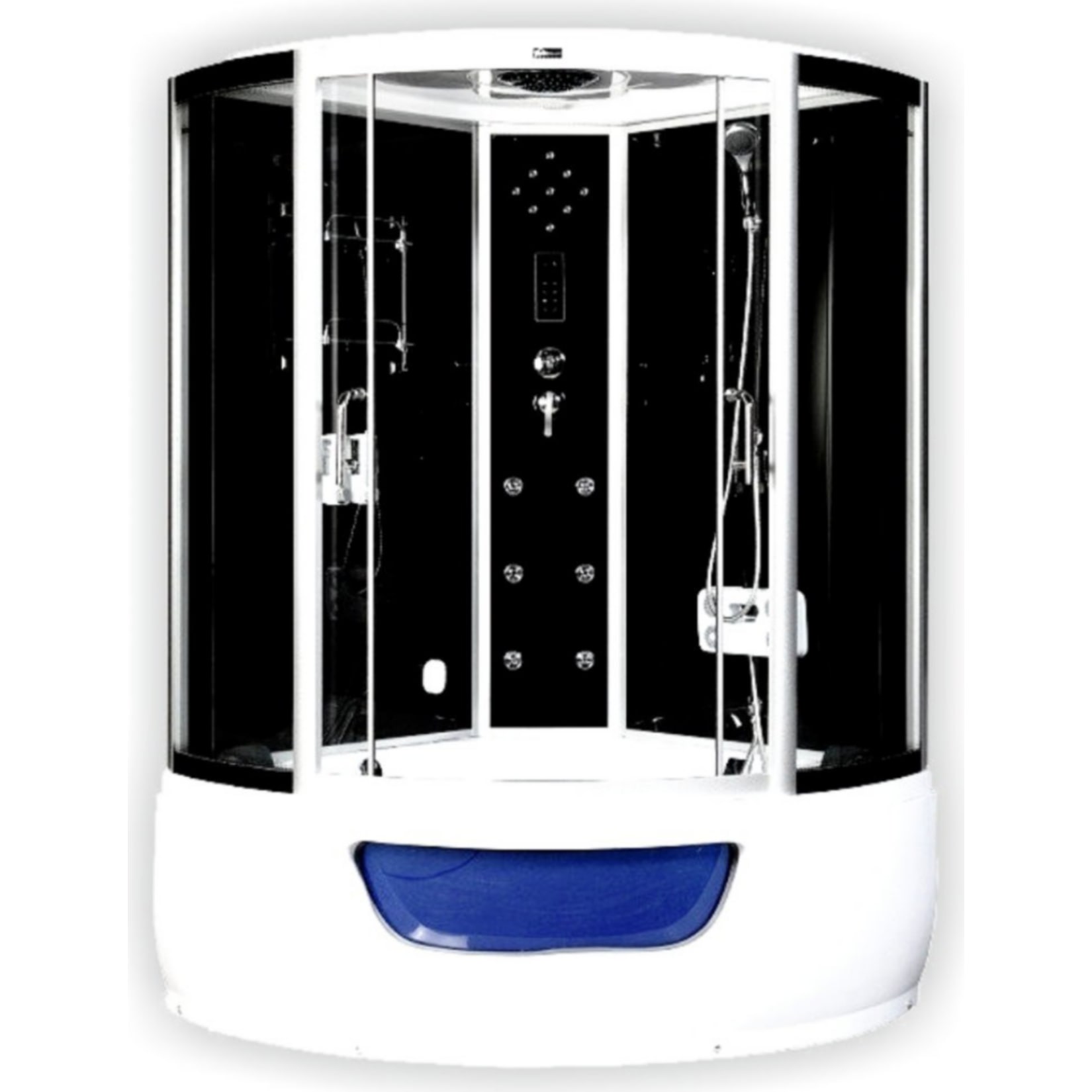 Home Deluxe Exclusio Dampfduschkabine, schwarz 