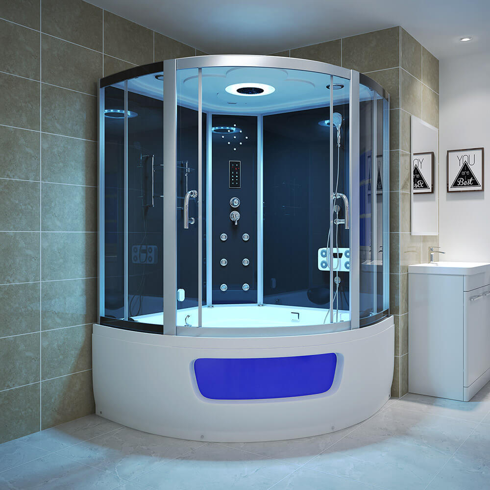 HOME DELUXE Dampfdusche EXCLUSIVE, schwarz 