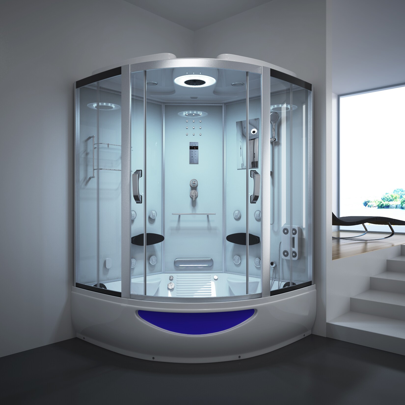 HOME DELUXE Dampfdusche EXCLUSIVE, wei&szlig; 