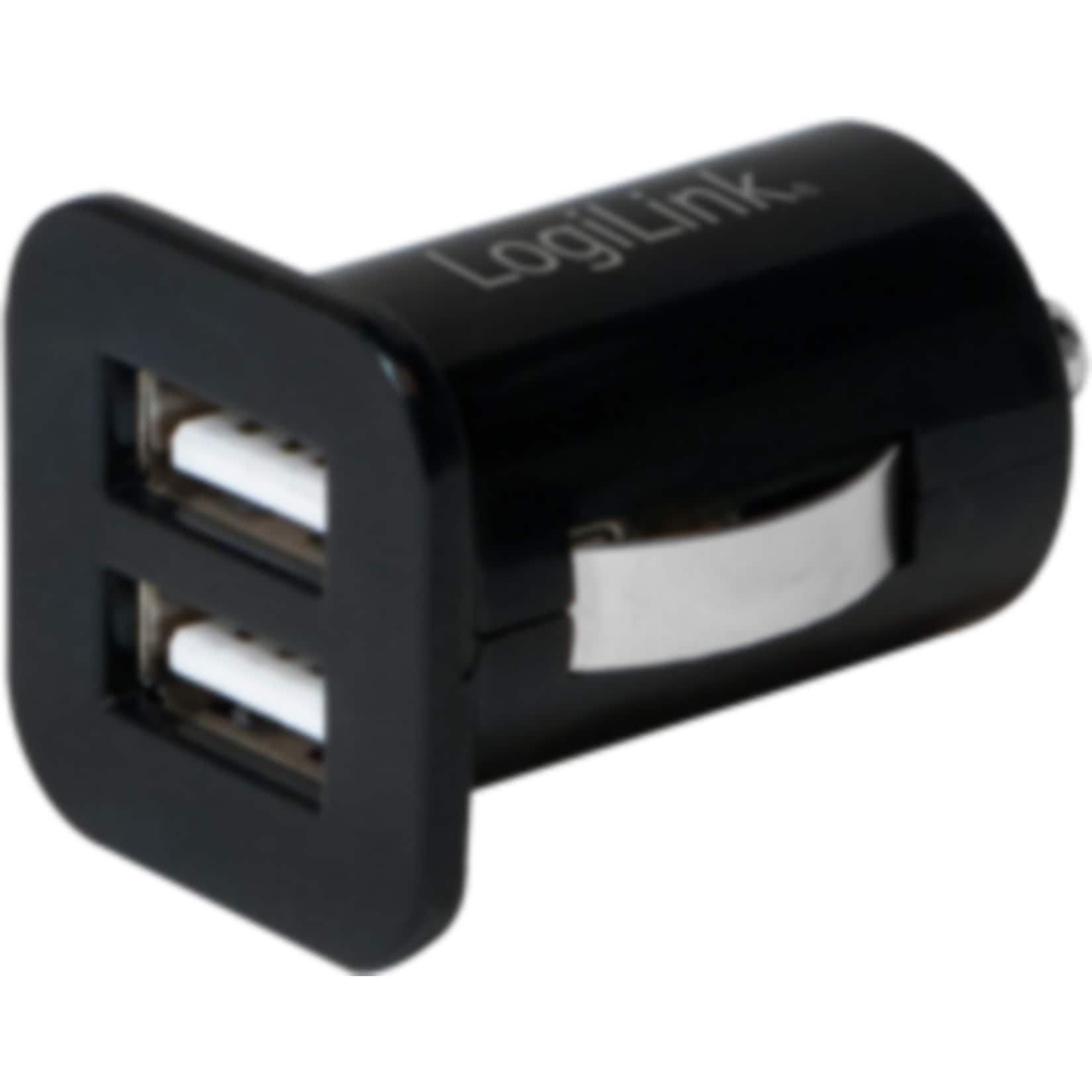 LogiLink PA0118 Kfz Ladeadapter mit 2-fach USB-Port + Antirutschmatte 