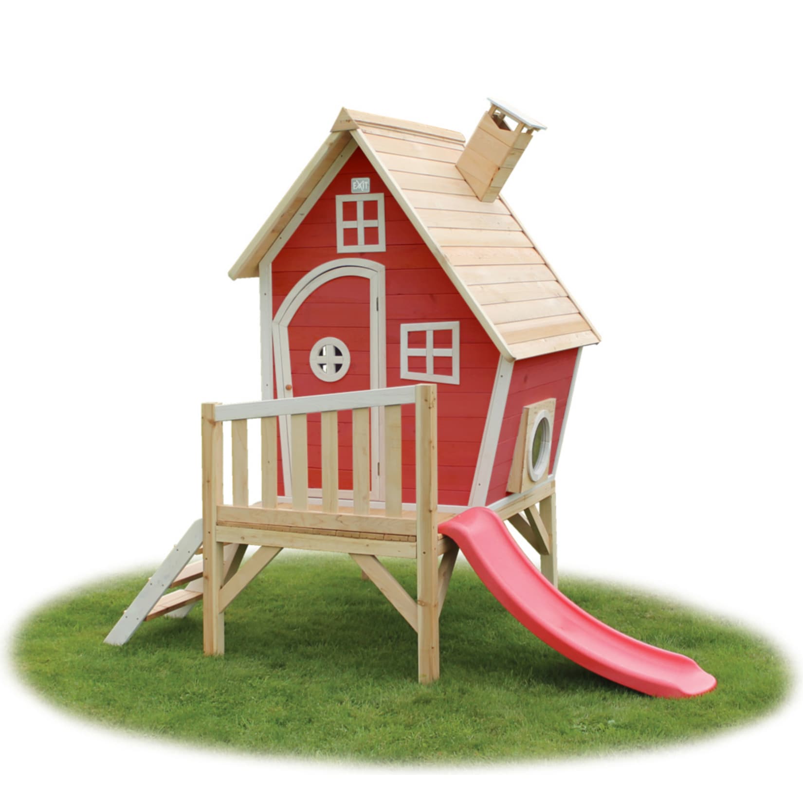 EXIT Fantasia 300 Holzspielhaus Rotbraun 