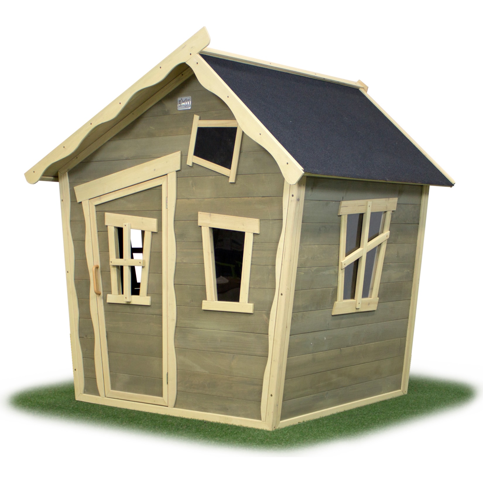 EXIT Crooky 100 Holzspielhaus - graubeige 