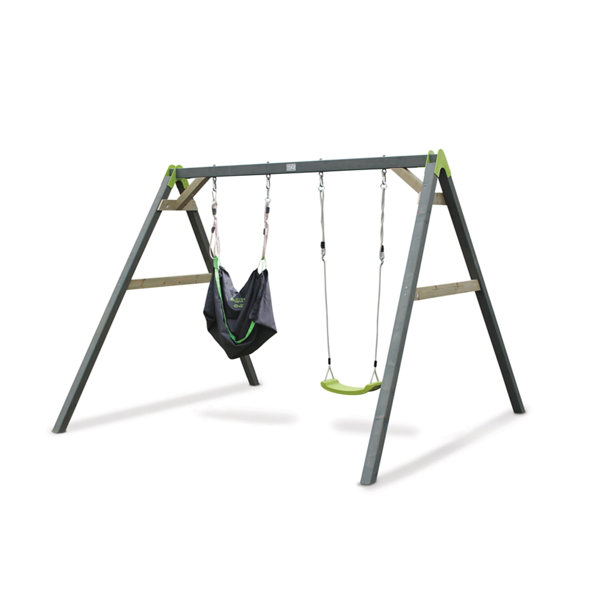 EXIT Aksent Doppelschaukel + EXIT Swingbag Schwarz/ Gr&uuml;n 