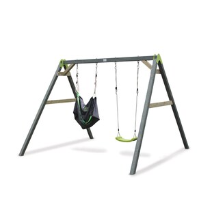 EXIT Aksent Doppelschaukel + EXIT Swingbag Schwarz/ Grün 