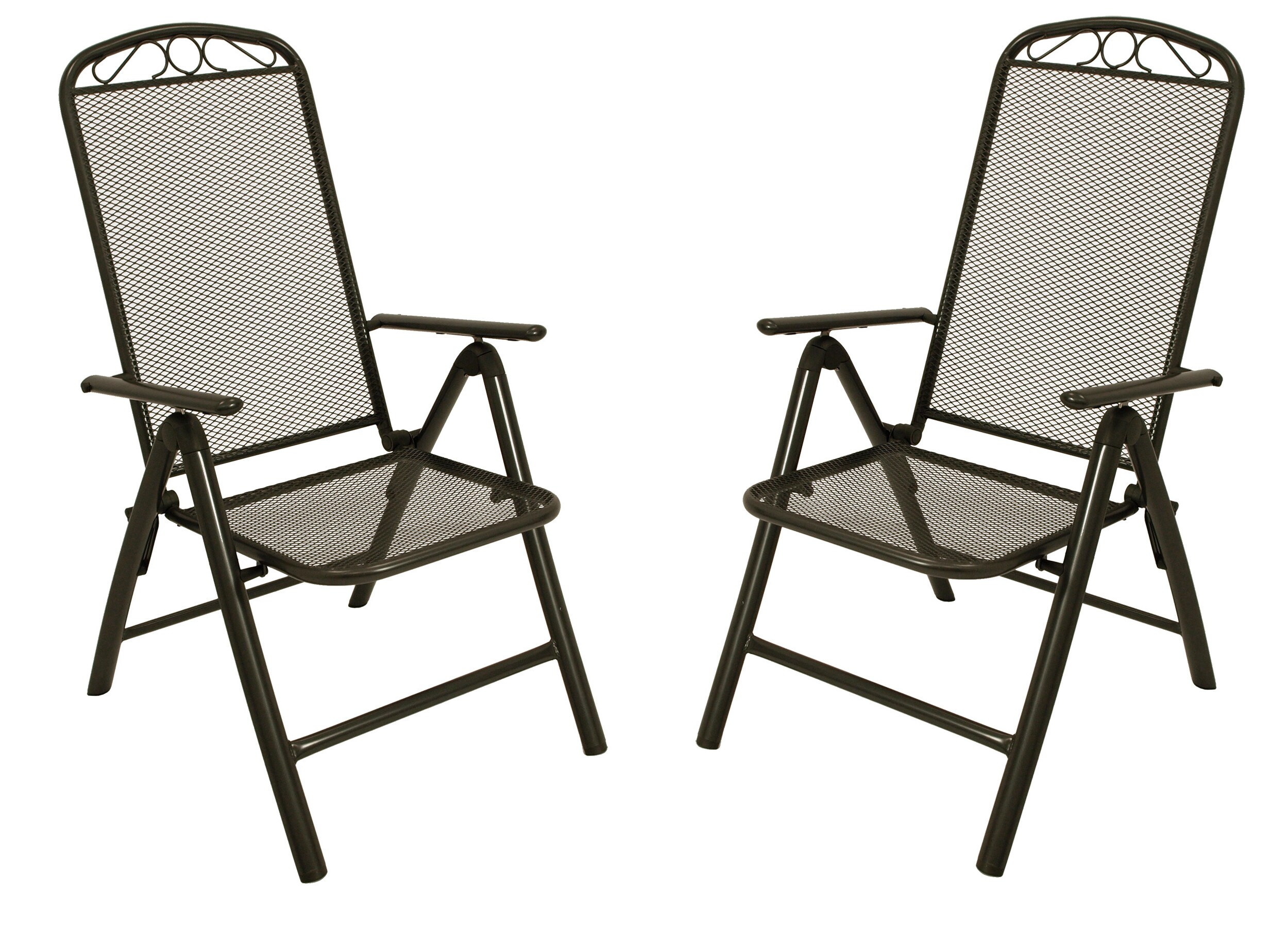 Klappsessel CLASSIC, Streckmetall anthrazit, 2-er Set 