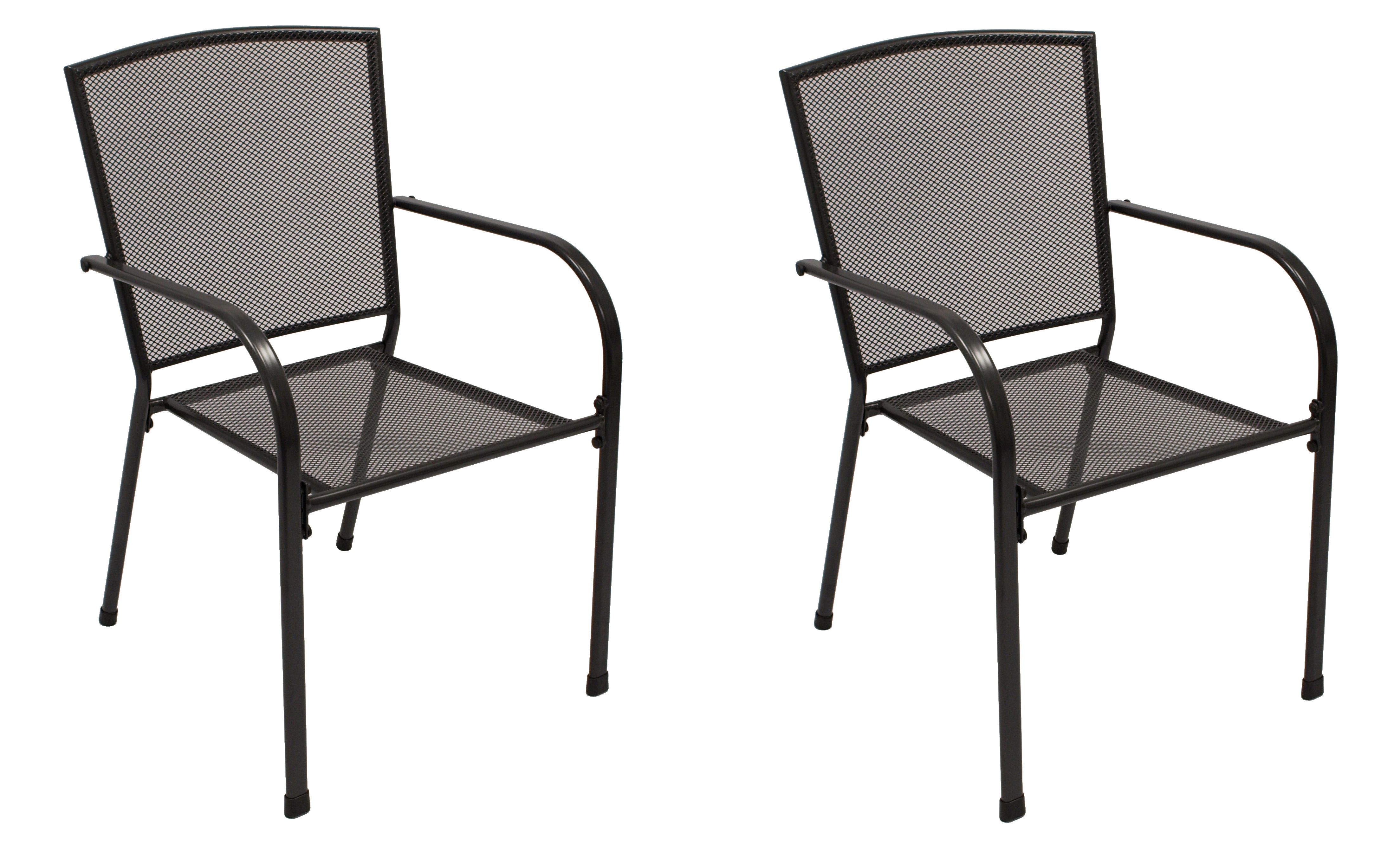Stapelsessel CLASSIC, Streckmetall anthrazit, 2-er Set 
