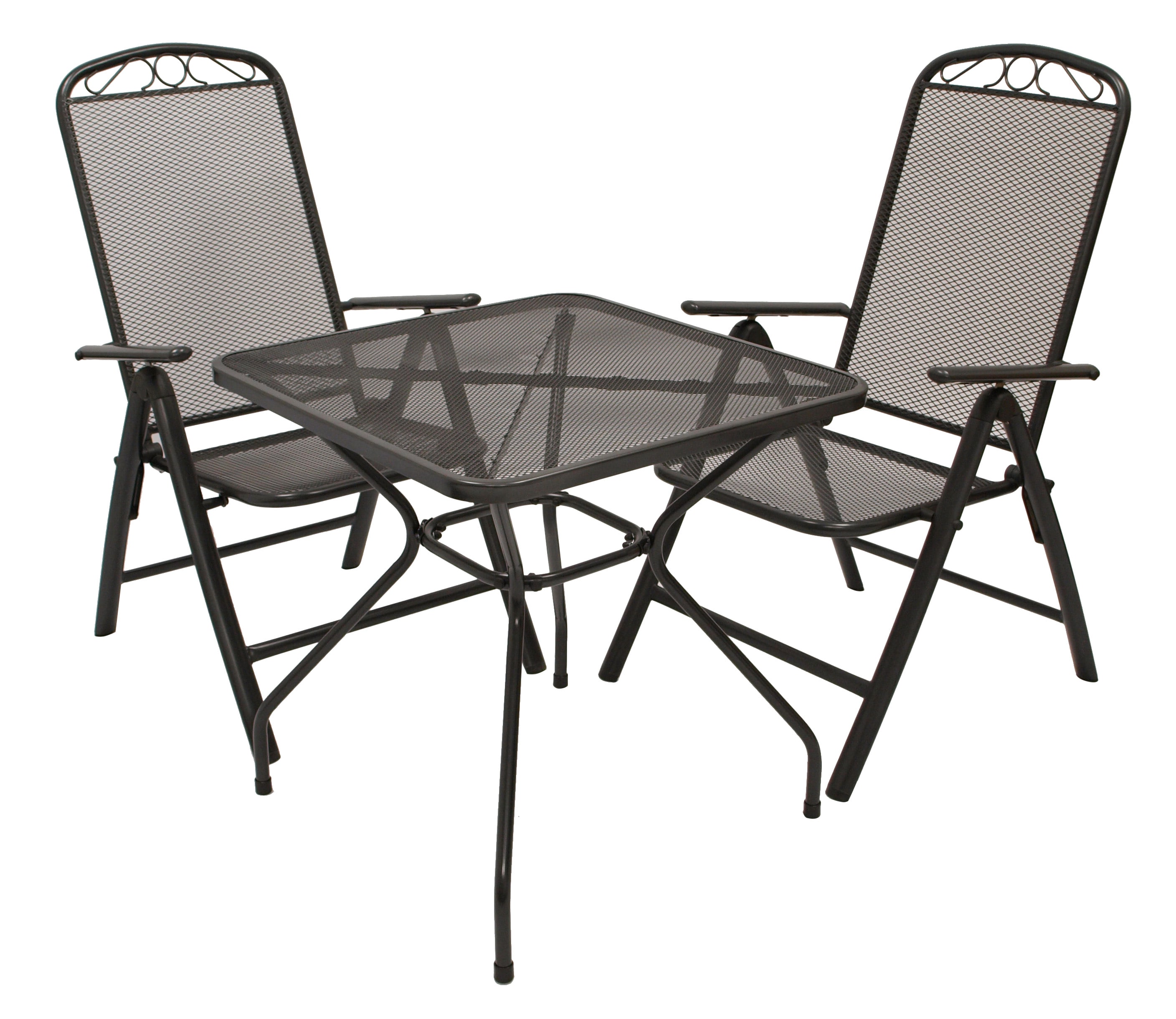 Garnitur CLASSIC 3-teilig, Streckmetall anthrazit 