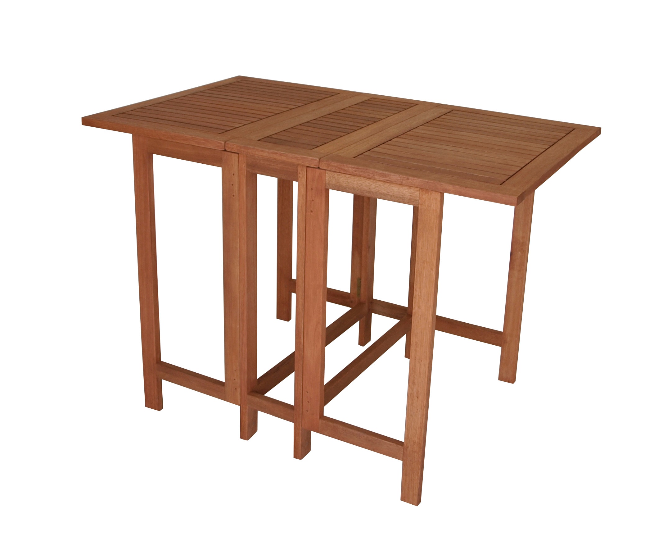 Doppel Klappentisch 107x65x74cm rechteckig, Eukalyptus ge&ouml;lt 