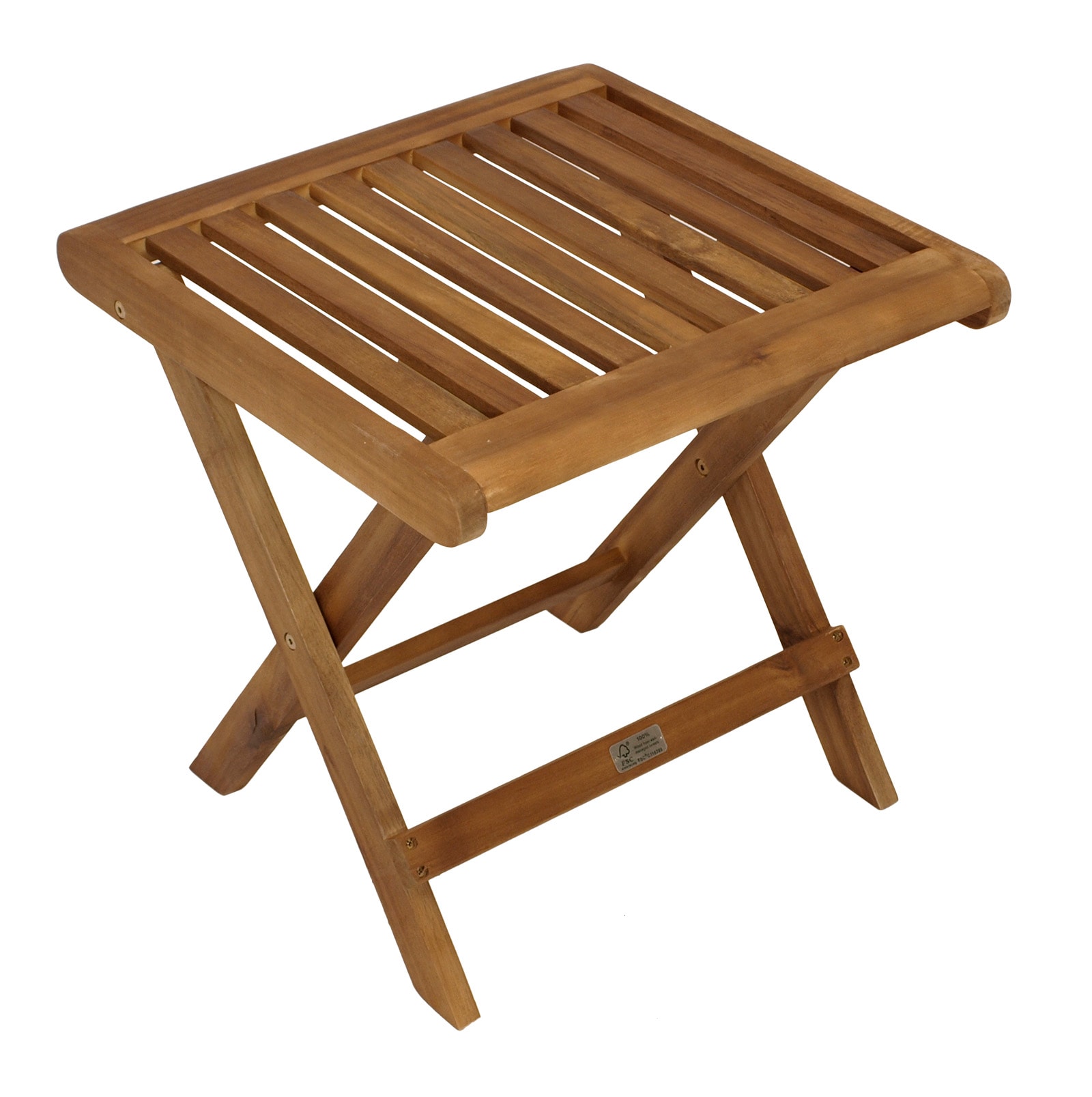 Klapphocker 45x45cm, Akazie ge&ouml;lt 