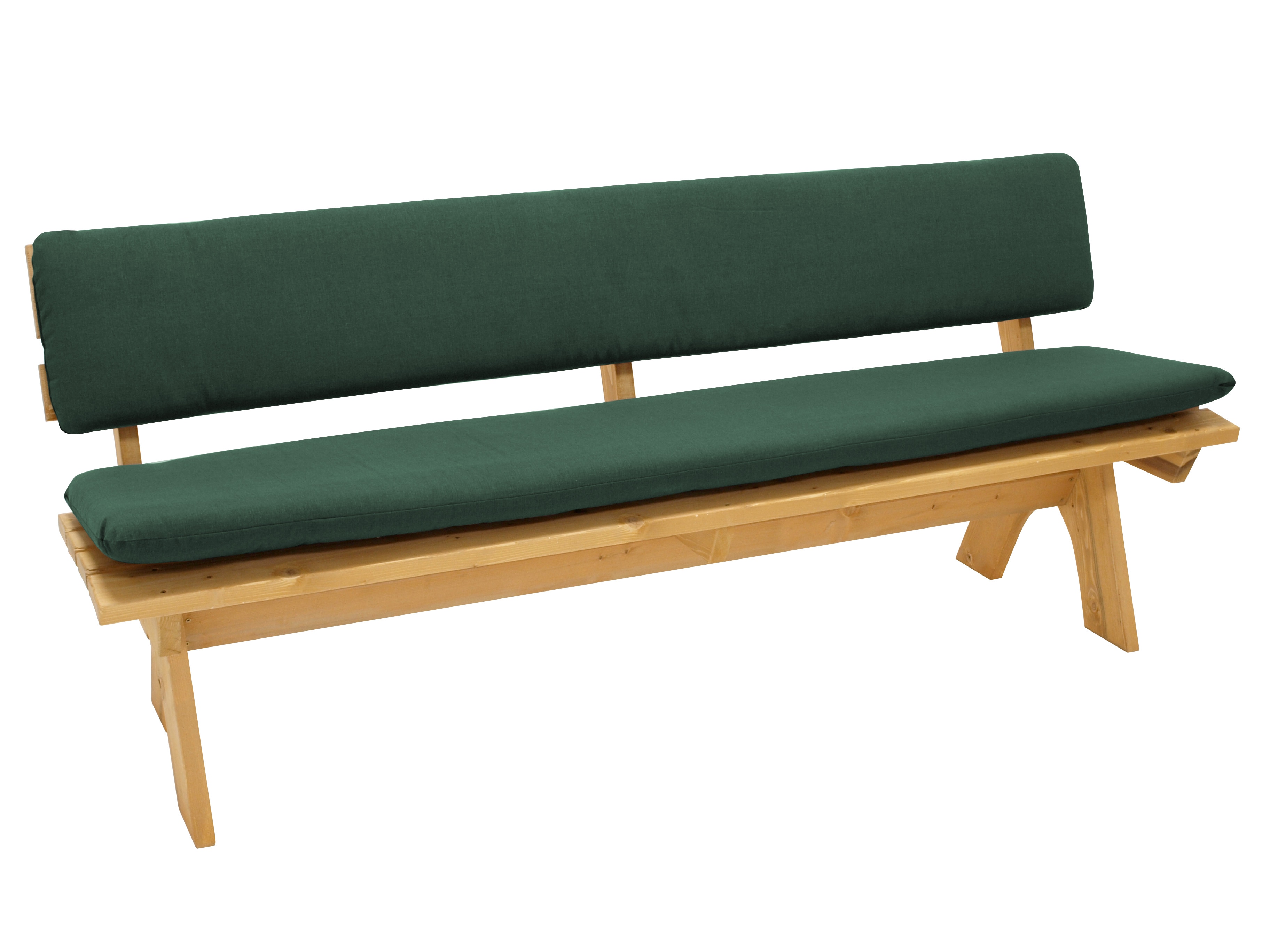 Auflagenset DALLAS f&uuml;r Bank 4-sitzer 195cm, dunkelgr&uuml;n, 2-teilig 