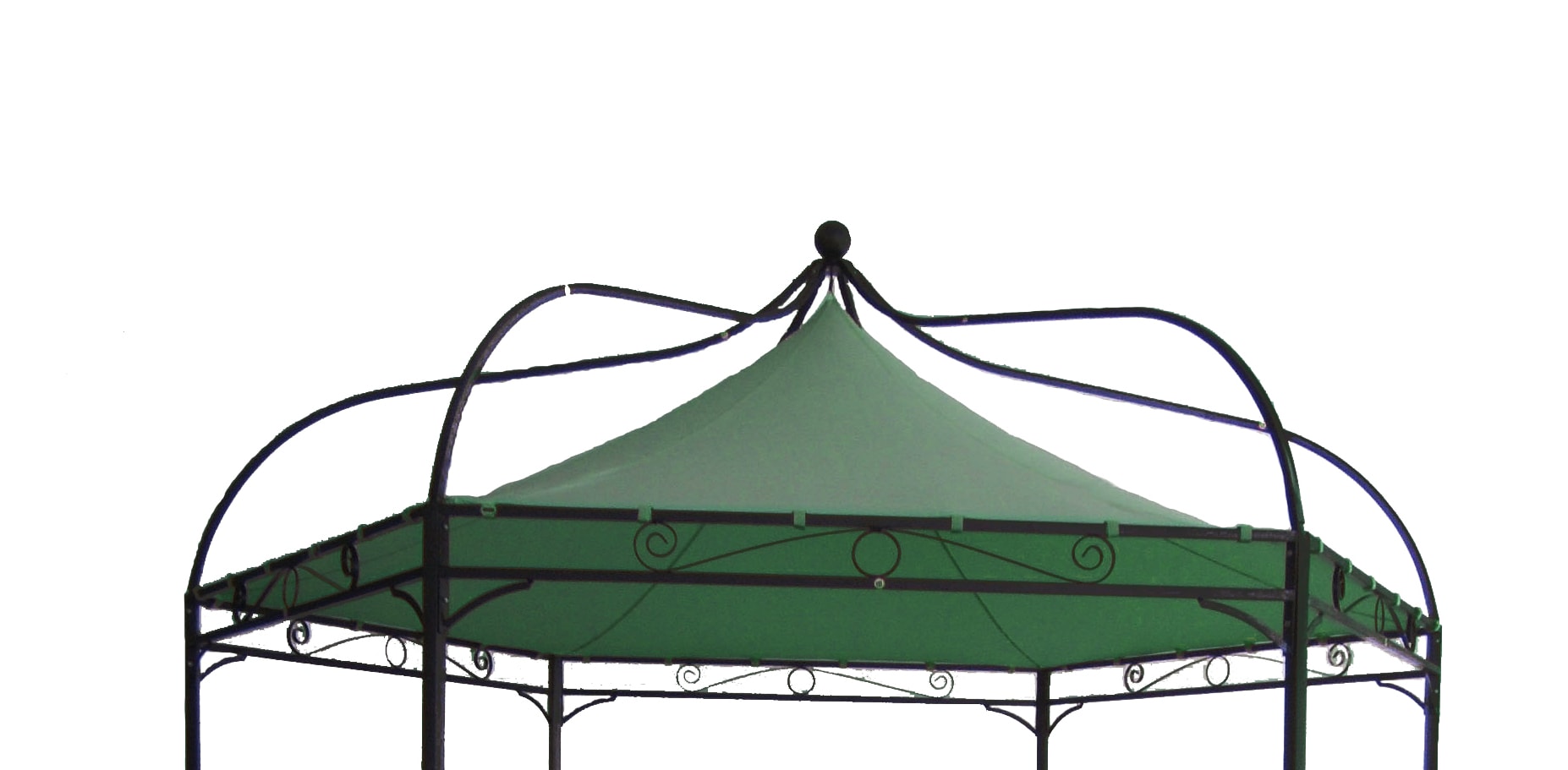Ersatzdach f&uuml;r Pavillon MODENA, Polyester PVC-beschichtet gr&uuml;n 