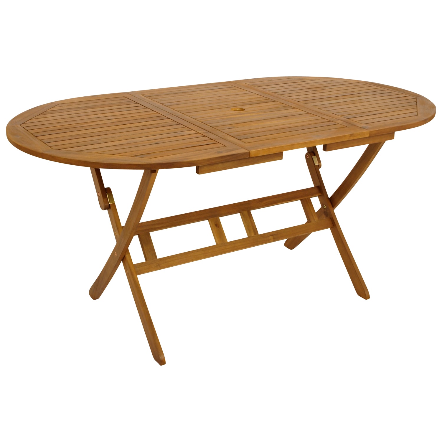 Klapptisch BENITA 85x160cm oval, Akazie ge&ouml;lt 