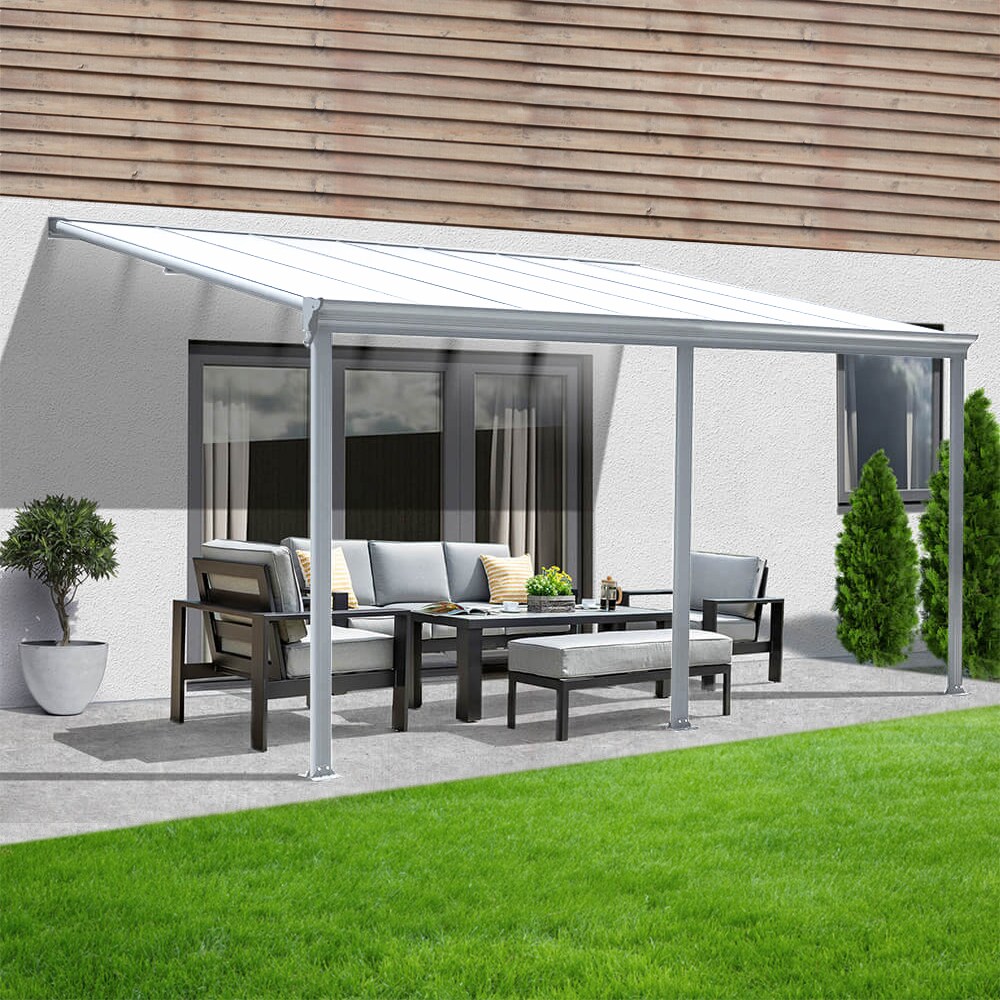 HOME DELUXE Terrassen&uuml;berdachung SOLIS - 557 x 303 x 226 / 278 cm Wei&szlig; 