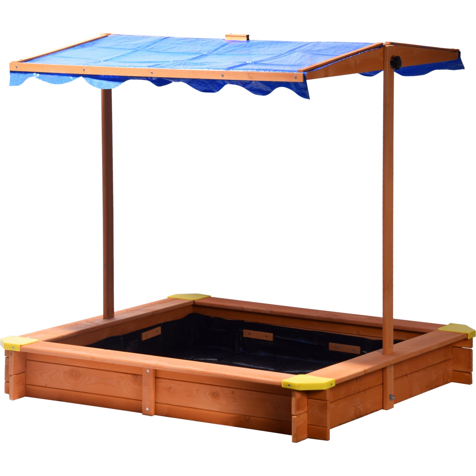 Dobar 94350FSC Sandkasten 117x117x117 cm, mit UV-Schutz 