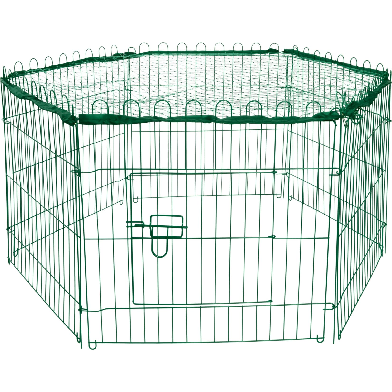 Dobar 6-eckiges Freilaufgehege, gr&uuml;n, 112 x 98 x 56 cm 