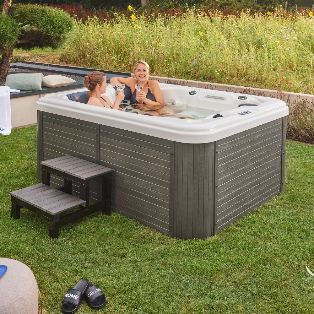 Simple Deluxe Terrassenschirm 2,3 M – Mit Kurbel & Kippfunktion, 6 Rippen, Polyester, Für Garten & Pool