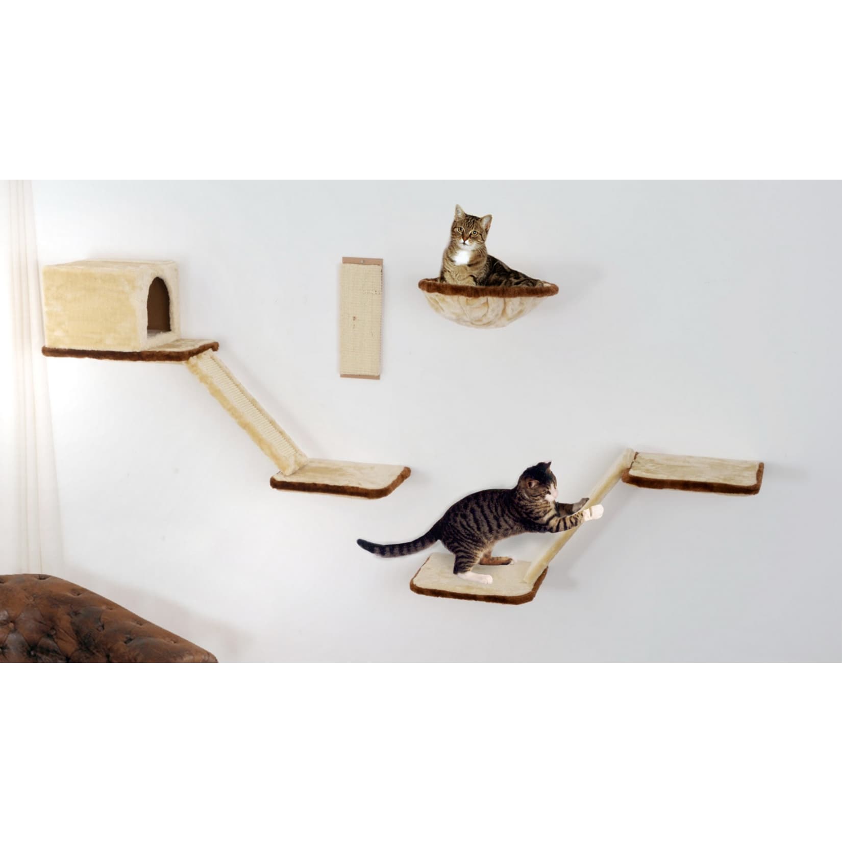 Silvio Design Katzen-Kletterwand 8-teilig beige 