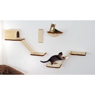 Silvio Design Katzen-Kletterwand 8-teilig beige 