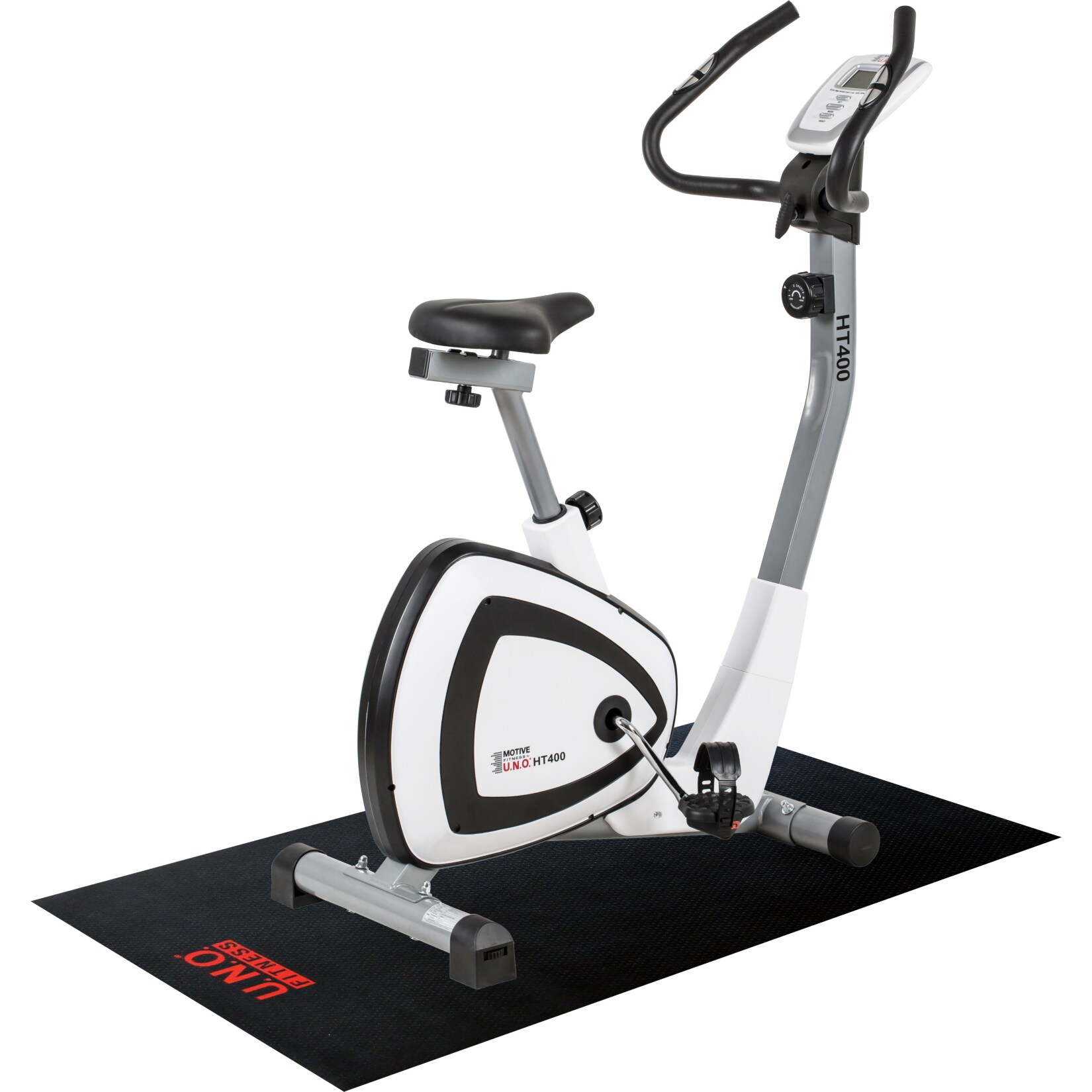 Motive Fitness by U.N.O. Heimtrainer HT 400 inkl. Schutzmatte wei&szlig;/schwarz 