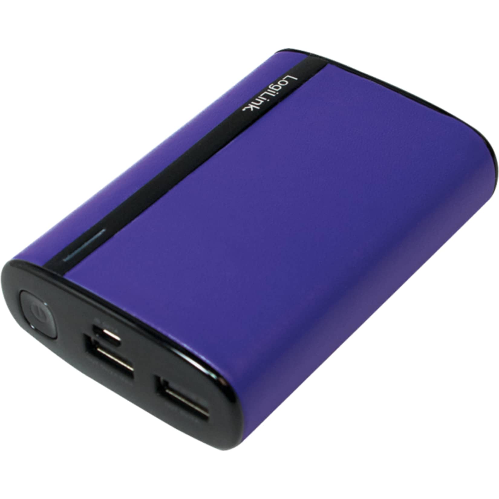 LogiLink PA0127A mobiler Zusatzakku in Lederoptik - violett 