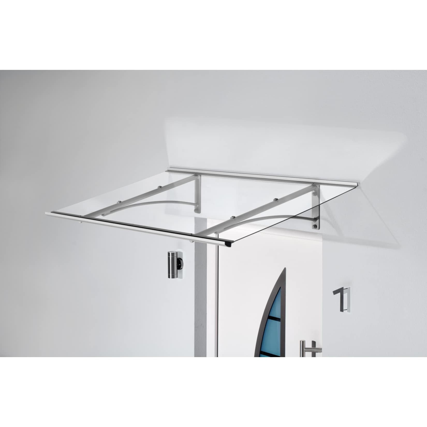 Gutta Typ PT/GR Edelstahl-Pultvordach, 160 x 90 cm, gerade 