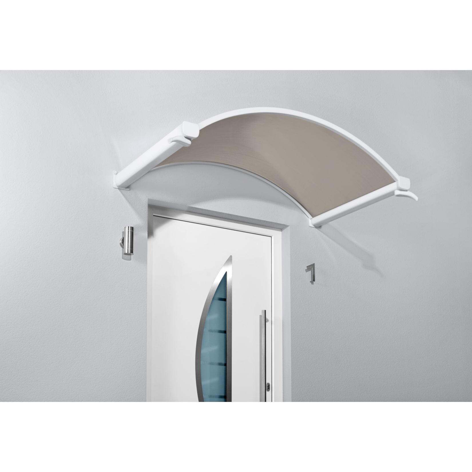 Gutta Typ NO Bronce Rundbogenvordach, 160 x 90 cm, wei&szlig; 