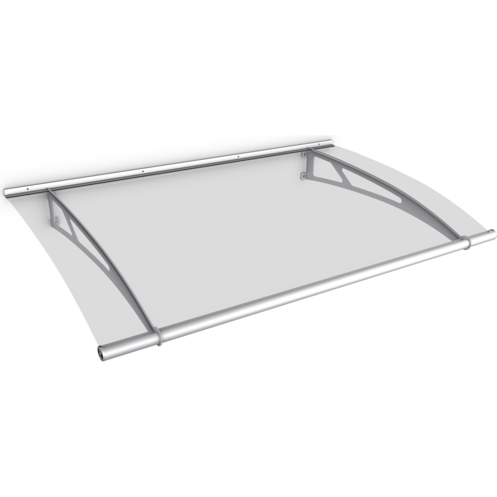 Gutta Typ L Pultvordach Edelstahl, 150 x 95 cm, klar 