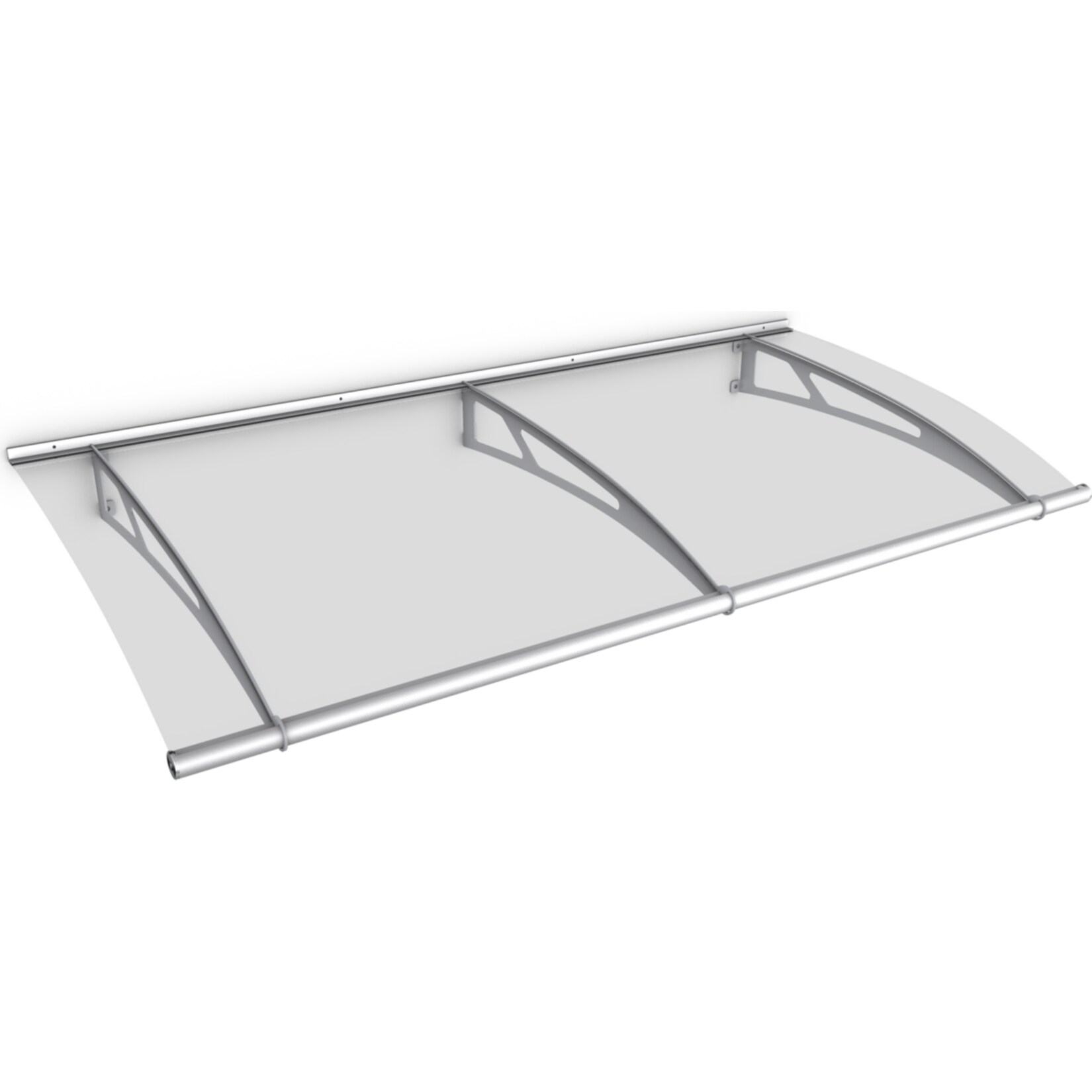 Gutta Typ L Pultvordach Edelstahl, 190 x 95 cm, klar 