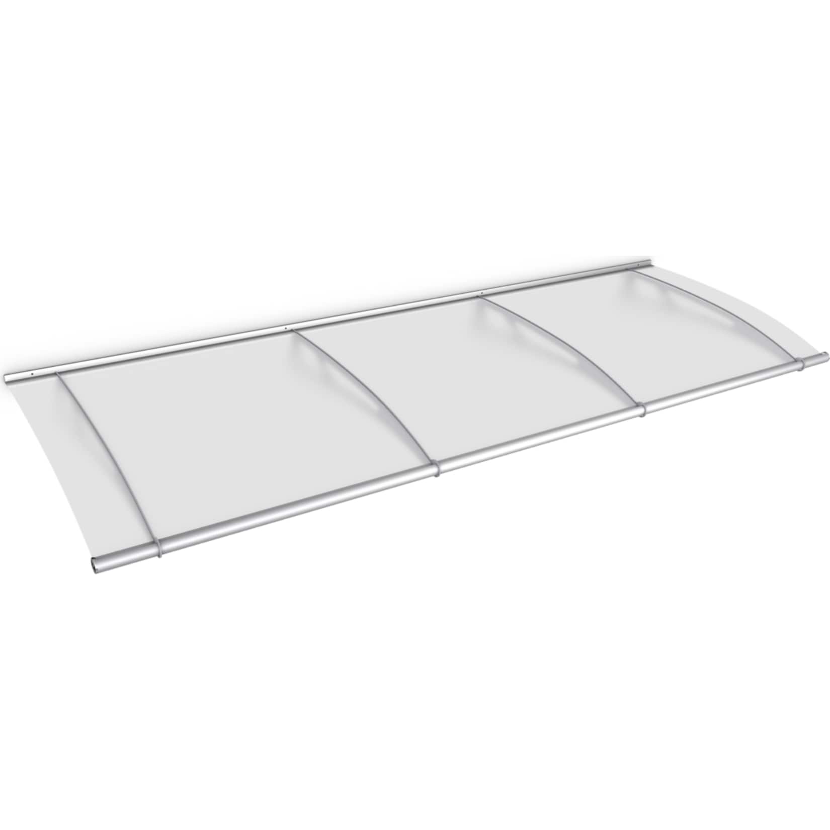 Gutta Typ L Pultvordach Edelstahl, 270 x 95 cm, satiniert wei&szlig; 