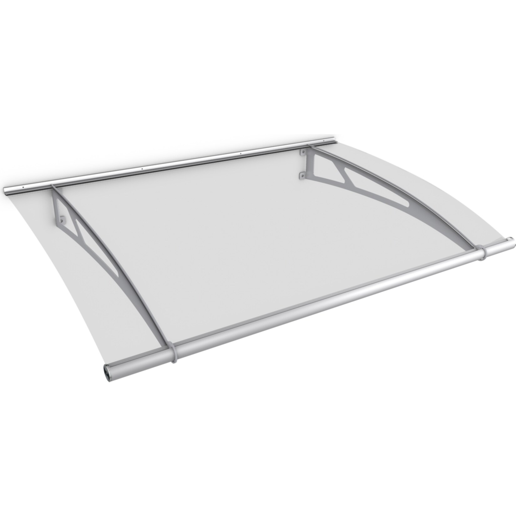 Gutta Typ XL Pultvordach Edelstahl, 205 x 142 cm, klar 